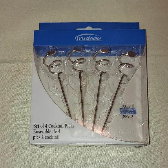 Silver Cocktail Picks Set - Picture 4 of 5